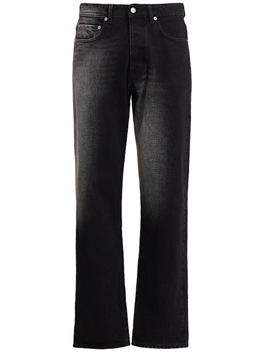 MM6 Maison Margiela: Printed 5-pocket cotton denim jeans - men_0 | Luisa Via Roma