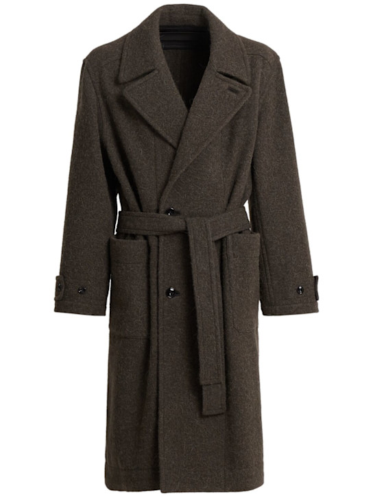 Lemaire: Manteau en laine douce et alpaga - men_0 | Luisa Via Roma