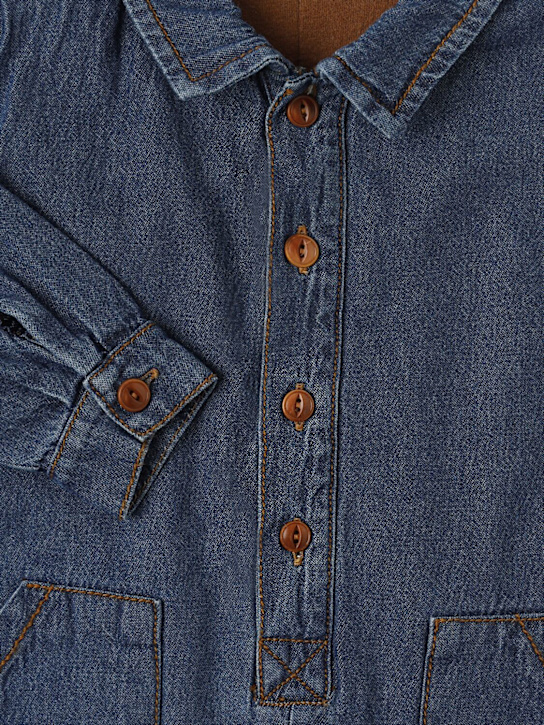 1 + IN THE FAMILY: Cotton denim romper - kids-girls_1 | Luisa Via Roma