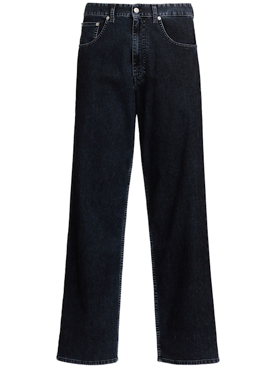 MM6 Maison Margiela: 5-pocket cotton blend denim pants - men_0 | Luisa Via Roma