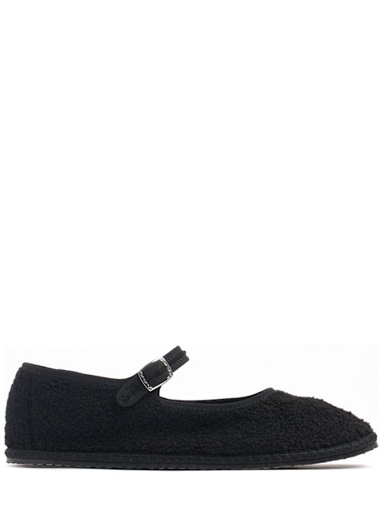 Vibi Venezia: Scarpe Mary Jane Bennet in teddy 10mm - Nero - women_0 | Luisa Via Roma