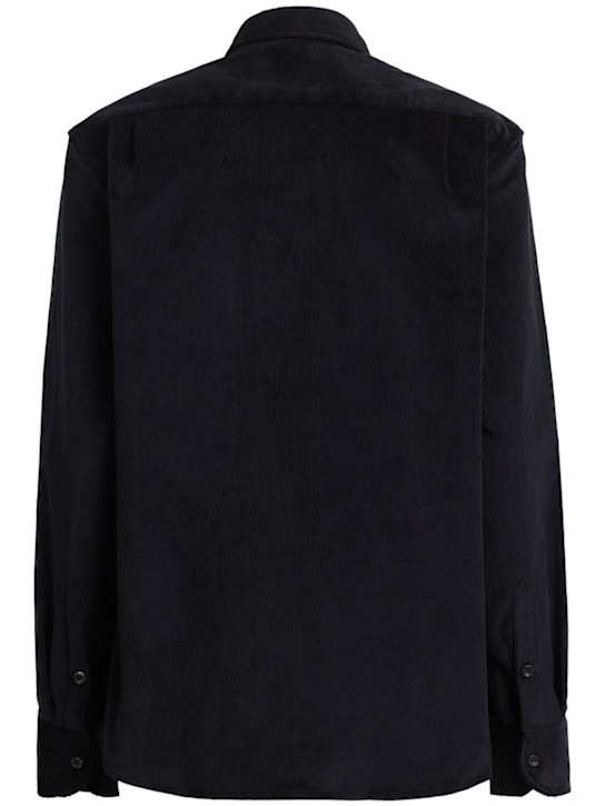 Annagreta: Sara cotton corduroy shirt - Black - women_1 | Luisa Via Roma