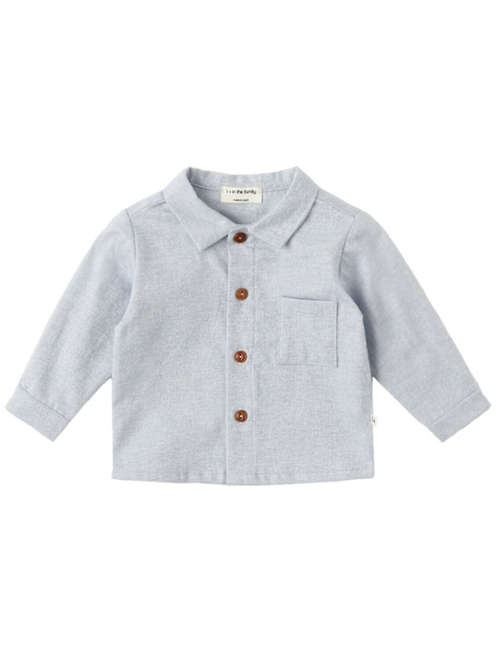 1 + IN THE FAMILY: Cotton blend shirt - Blue - kids-boys_0 | Luisa Via Roma
