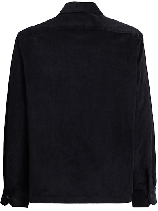 The Core: Hemd aus Baumwollkord - Schwarz - men_1 | Luisa Via Roma