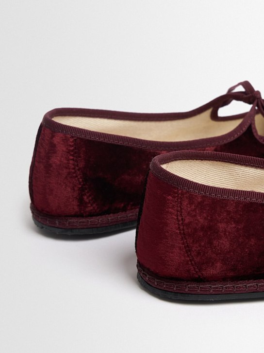 Vibi Venezia: Brigitte Calliope velvet ballerina flats - women_1 | Luisa Via Roma