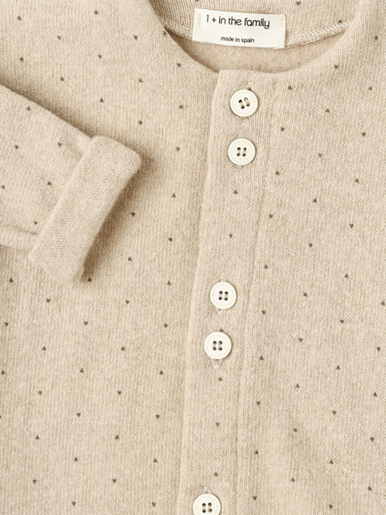 1 + IN THE FAMILY: Cotton blend romper - Beige - kids-boys_1 | Luisa Via Roma