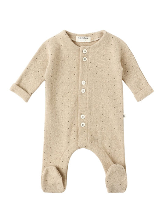1 + IN THE FAMILY: Cotton blend romper - Beige - kids-boys_0 | Luisa Via Roma