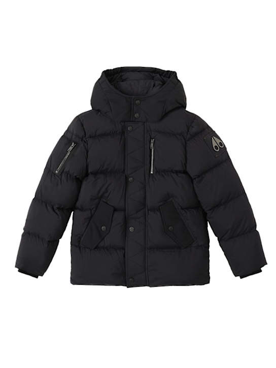Moose Knuckles: Hooded nylon down parka - kids-girls_0 | Luisa Via Roma