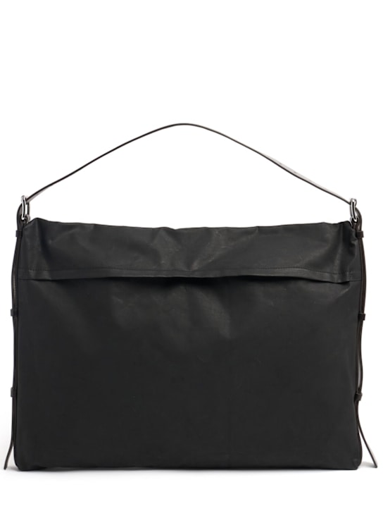 Lemaire: Trench pocket medium leather bag - men_0 | Luisa Via Roma