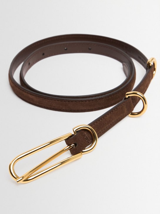 Liffner: Ceinture en daim Three Keepers - Marron Foncé - women_1 | Luisa Via Roma
