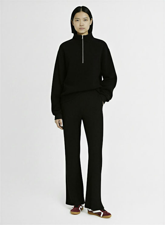 Rier: Wool polo sweatshirt - Black - women_1 | Luisa Via Roma