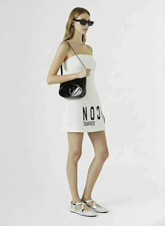 Dsquared2: Shirred strapless short dress - women_1 | Luisa Via Roma