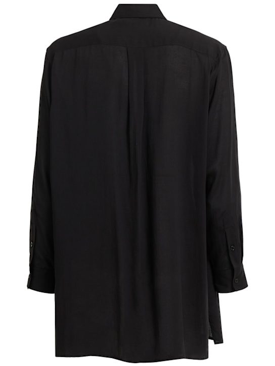 Yohji Yamamoto: 3-collar gathered sleeve shirt - men_1 | Luisa Via Roma