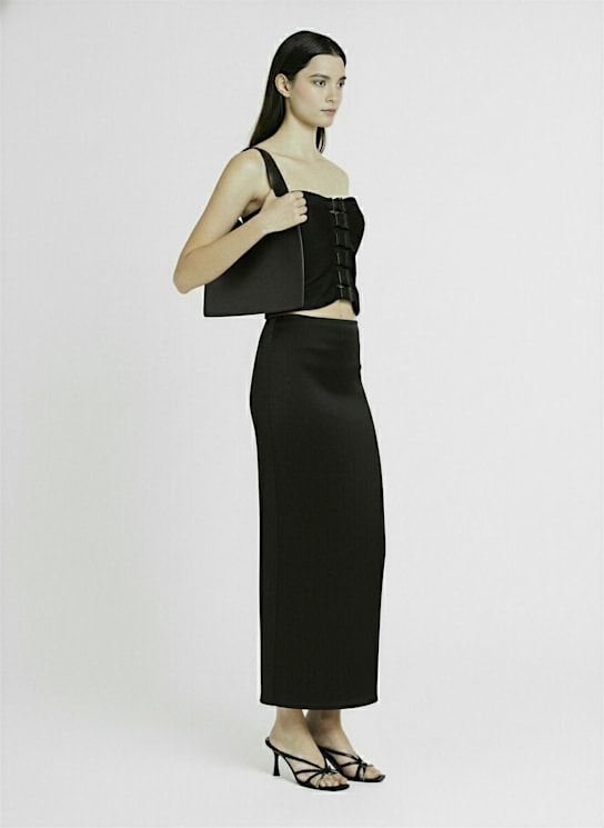 Coperni: Technical buckled jersey top - Black - women_1 | Luisa Via Roma