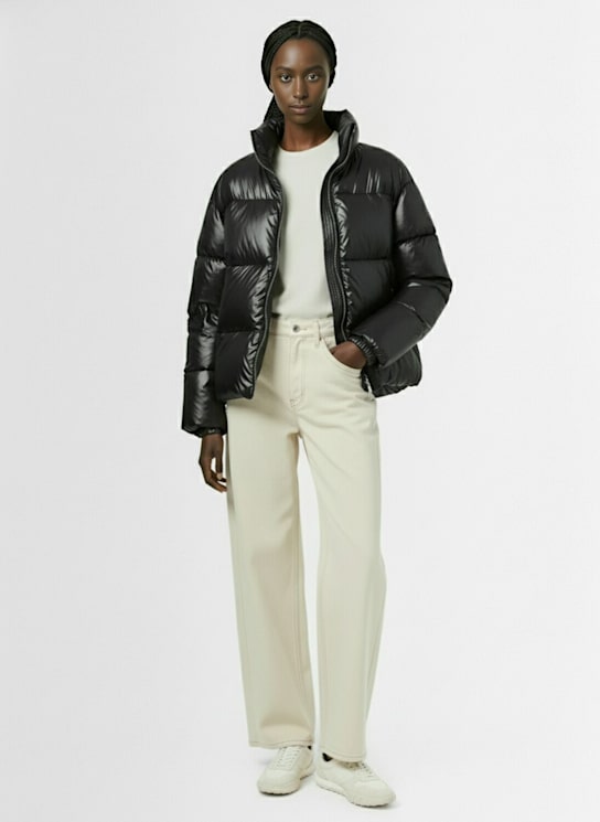 Jil Sander: Nylon down jacket - Black - women_1 | Luisa Via Roma