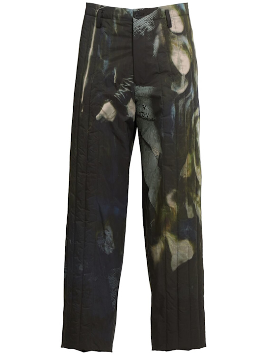 Yohji Yamamoto: Gepolsterte Hose mit Druck - Schwarz - men_0 | Luisa Via Roma