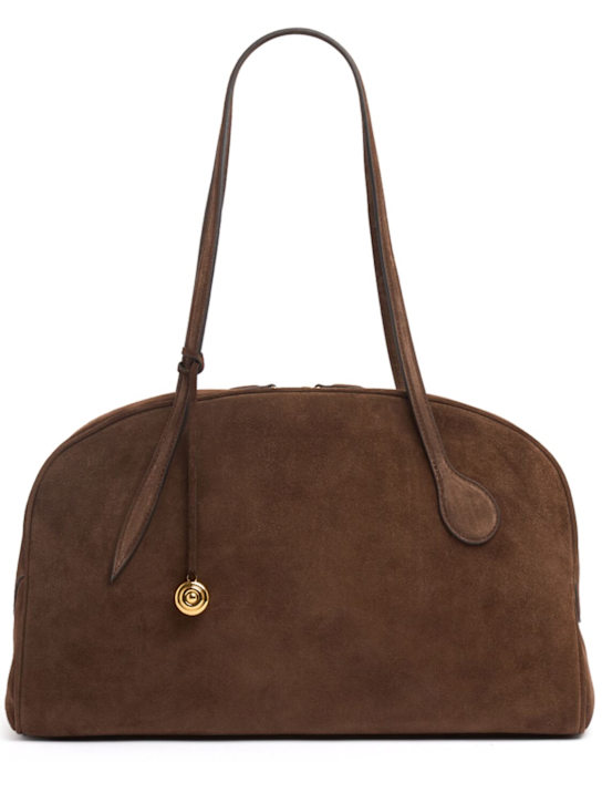Liffner: Bowling suede shoulder bag - women_0 | Luisa Via Roma