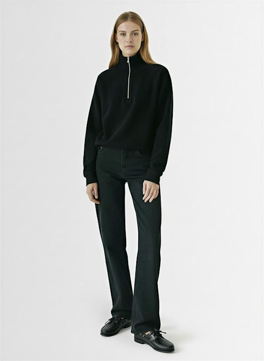 Rier: Wool polo sweatshirt - Tourbe - women_1 | Luisa Via Roma