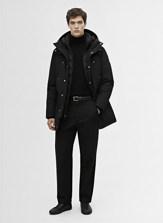 Moose Knuckles: Saint Ulric Parka 3 down jacket - Black - men_1 | Luisa Via Roma