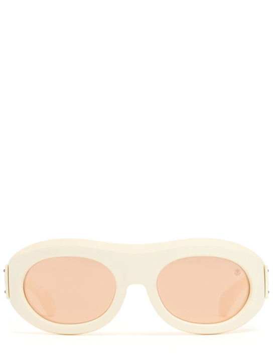 Moncler: Ramillon oval nylon sunglasses - White - men_0 | Luisa Via Roma