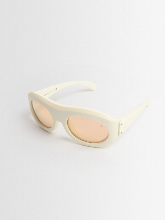 Moncler: Ramillon oval nylon sunglasses - White - men_1 | Luisa Via Roma