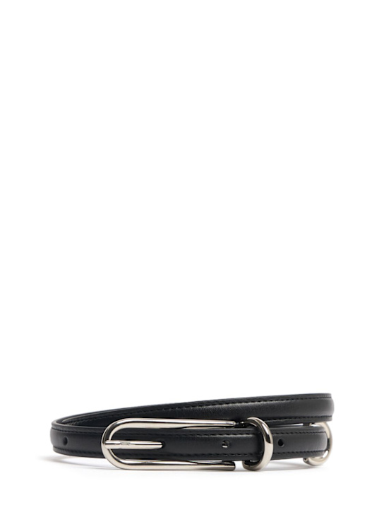 Liffner: Ceinture en cuir Three Keepers - Noir/Argent - women_0 | Luisa Via Roma