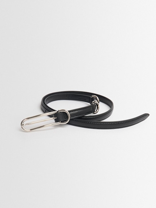Liffner: Ceinture en cuir Three Keepers - Noir/Argent - women_1 | Luisa Via Roma