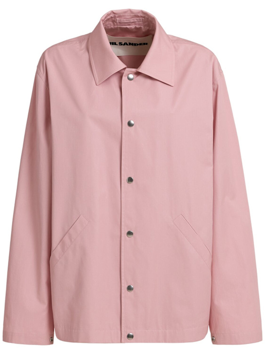 Jil Sander: Logo cotton overshirt - women_0 | Luisa Via Roma
