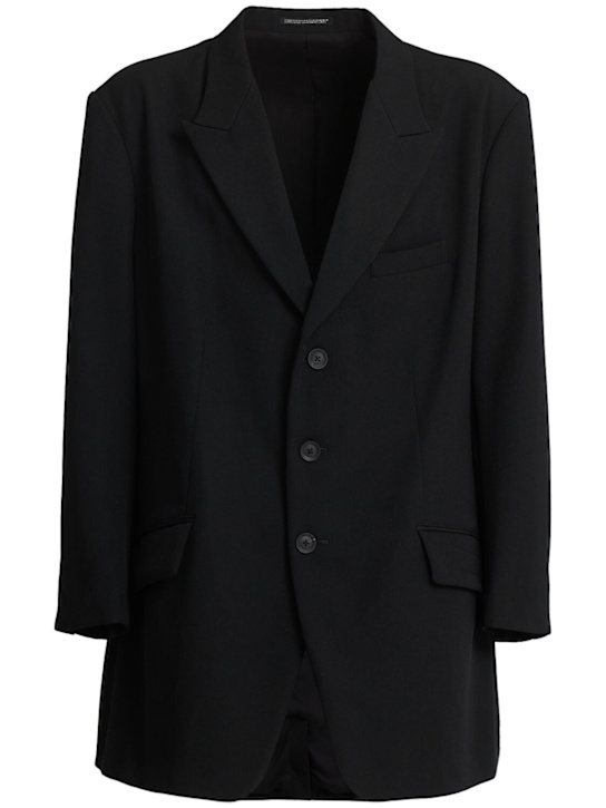 Yohji Yamamoto: Wool blazer - Black - men_0 | Luisa Via Roma