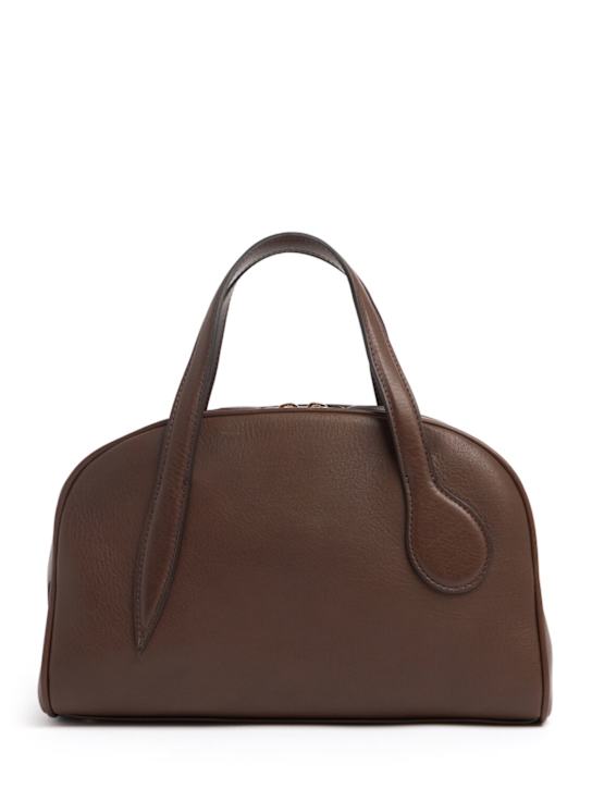 Liffner: Mini Bowling leather top handle bag - women_0 | Luisa Via Roma