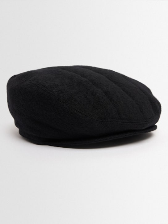 Yohji Yamamoto: Wool hunting hat - Black - men_1 | Luisa Via Roma