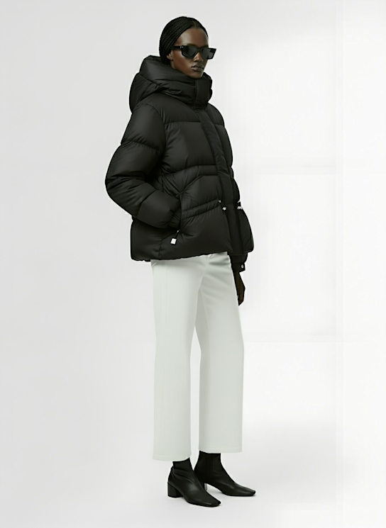 Sacai: Nylon puffer down jacket - women_1 | Luisa Via Roma