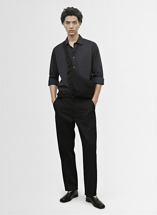 Lemaire: Twisted belted pants - men_1 | Luisa Via Roma
