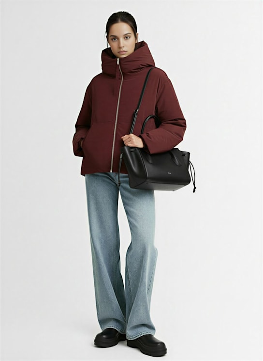 Jil Sander: Tech down jacket - Plum - women_1 | Luisa Via Roma