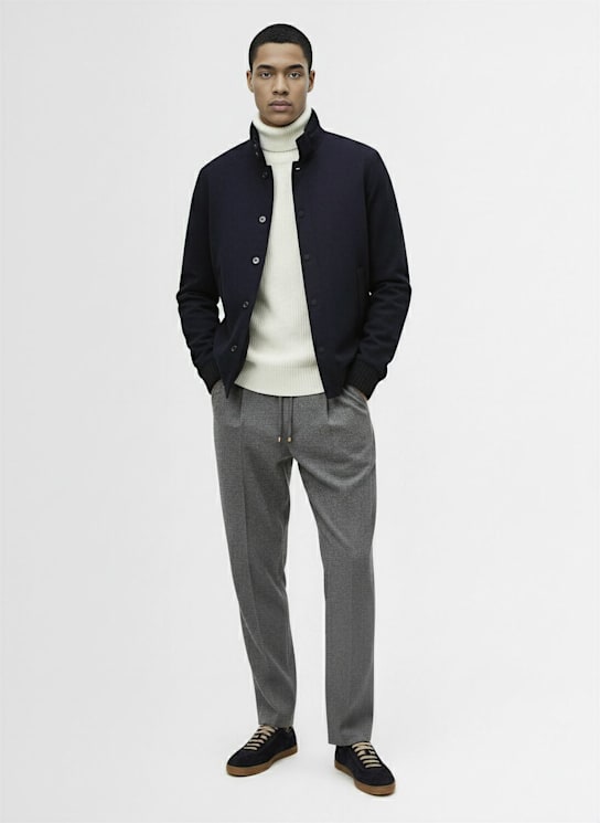 Kired: Ronde 2 cashmere casual jacket - Blue - men_1 | Luisa Via Roma