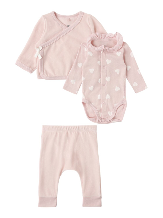 Petit Bateau: 棉质开衫、连体衣&裤子 - 粉色 - kids-girls_1 | Luisa Via Roma
