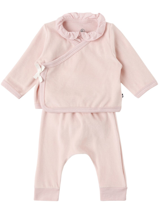 Petit Bateau: 棉质开衫、连体衣&裤子 - 粉色 - kids-girls_0 | Luisa Via Roma