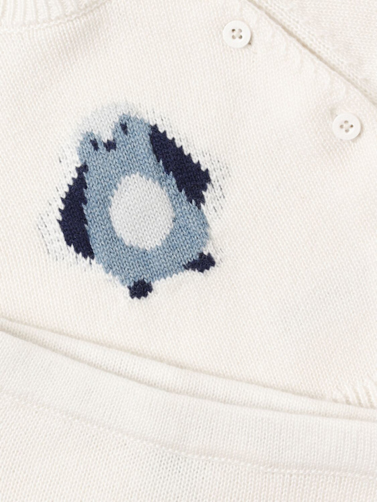 Petit Bateau: Knit t-shirt & pants - Beige - kids-girls_1 | Luisa Via Roma