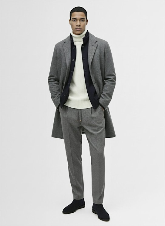 Kired: Peak cashmere coat - Grey - men_1 | Luisa Via Roma
