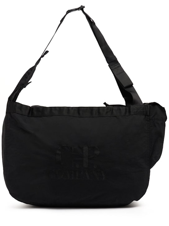 C.P. Company: Carrure en nylon tactile avec logo C.P. - men_0 | Luisa Via Roma