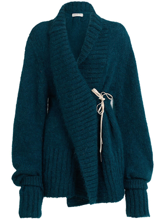 Dries Van Noten: Temperance virgin wool blend cardigan - women_0 | Luisa Via Roma