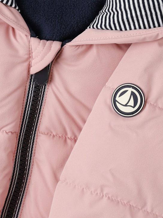Petit Bateau: Hooded poly puffer jacket - ピンク - kids-girls_1 | Luisa Via Roma
