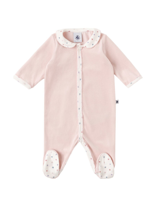 Petit Bateau: Printed cotton romper - Rosa - kids-girls_0 | Luisa Via Roma
