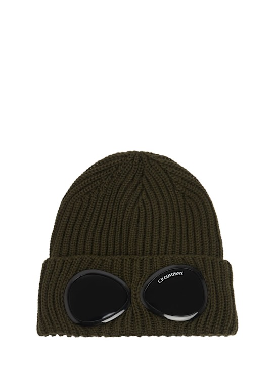 C.P. Company: Extra fine wool goggle beanie - men_0 | Luisa Via Roma