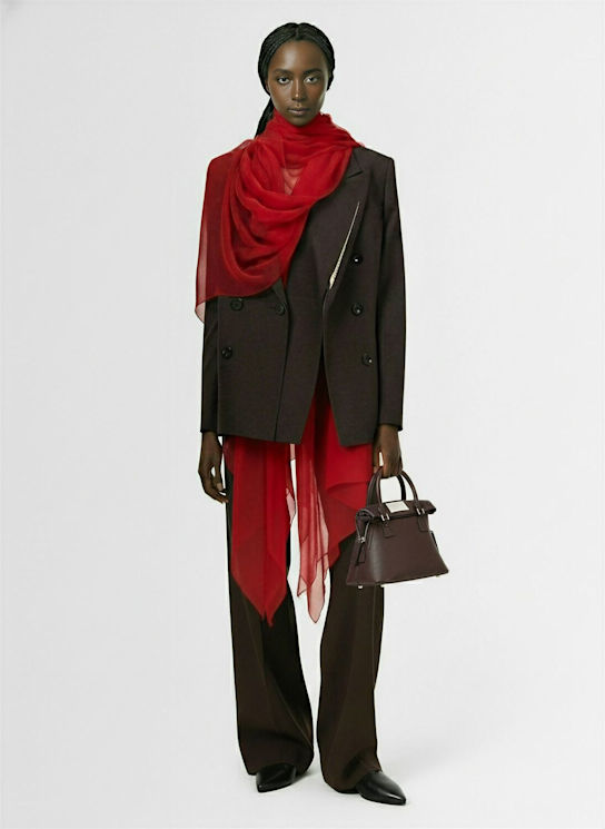 Sacai: Wolljacke mit Schleppe - women_1 | Luisa Via Roma