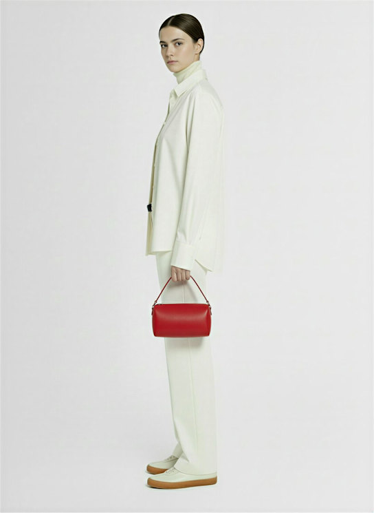 The Row: 90s silk leather top handle bag - Ruby - women_1 | Luisa Via Roma