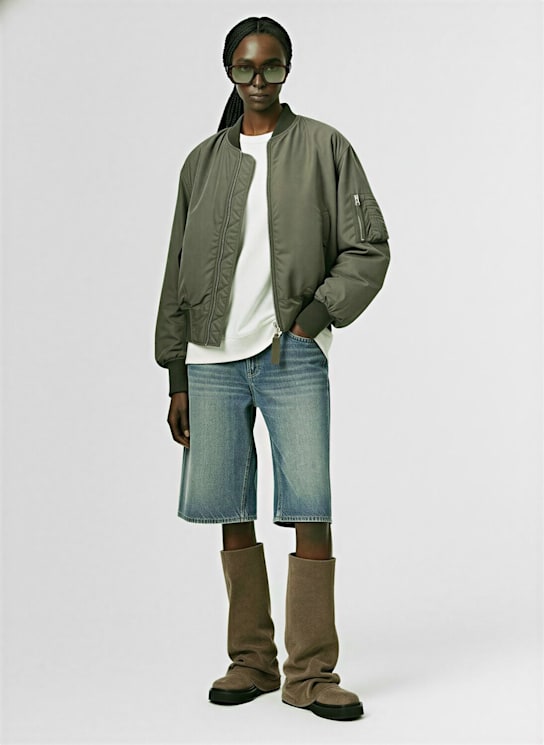 Diesel: De-sire denim wide shorts - Blue - women_1 | Luisa Via Roma