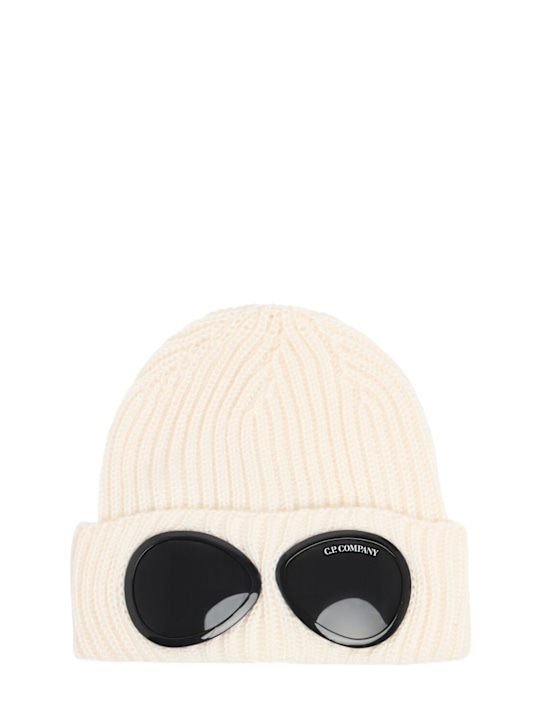 C.P. Company: Extra fine wool goggle beanie - men_0 | Luisa Via Roma