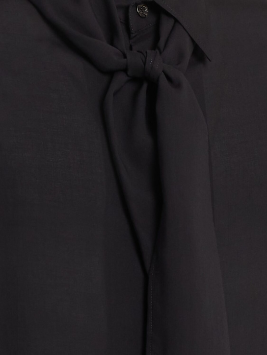 Y'S: Shawl shirt - Black - men_1 | Luisa Via Roma