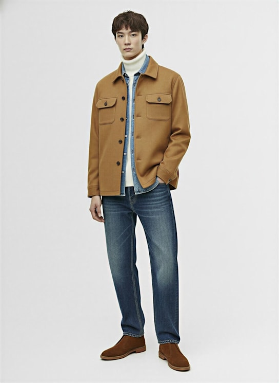 Kired: Furat cashmere casual jacket - Beige/Brown - men_1 | Luisa Via Roma